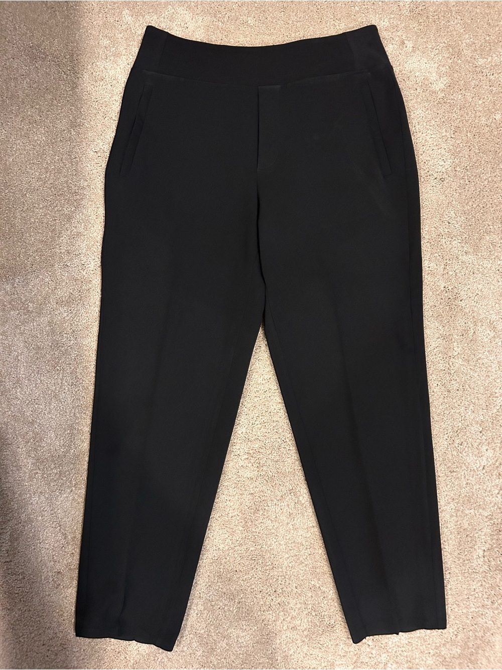 Athleta Endless High Rise Black Pull-On Tapered Pants Elastic Waist Sz. 6 - Picture 5 of 9